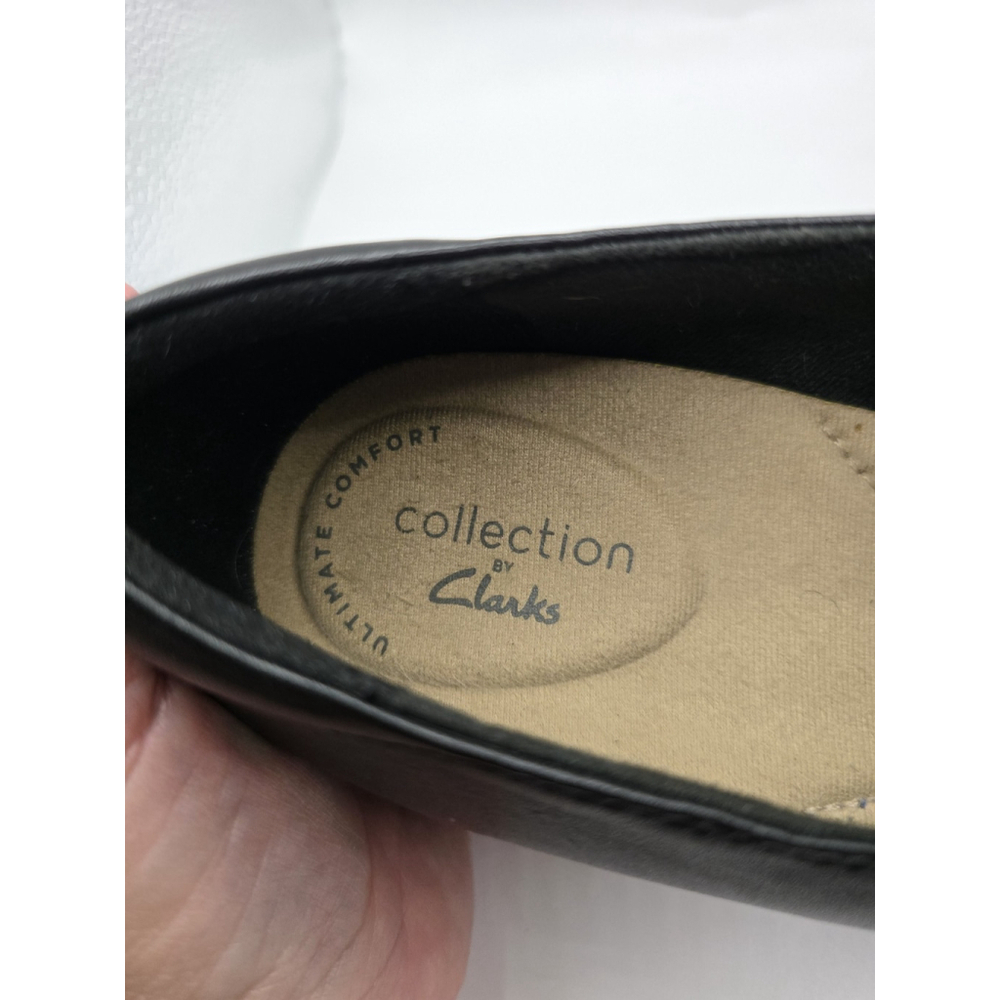 Clarks Ultimate Comfort ROSALYN ADELE Square Heel Black Shoes Ladies Size 8M - Picture 10 of 13
